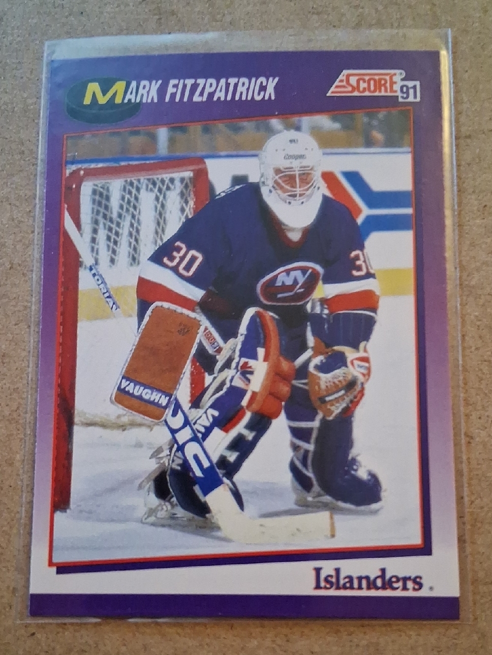 Islanders/Blackhawks Mark Fitzpatrick NHL Hockey Cards